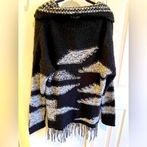 Venus Cowl Beck Fringe Sweater